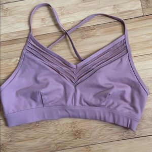 Alo pale pink bra with mesh detailing